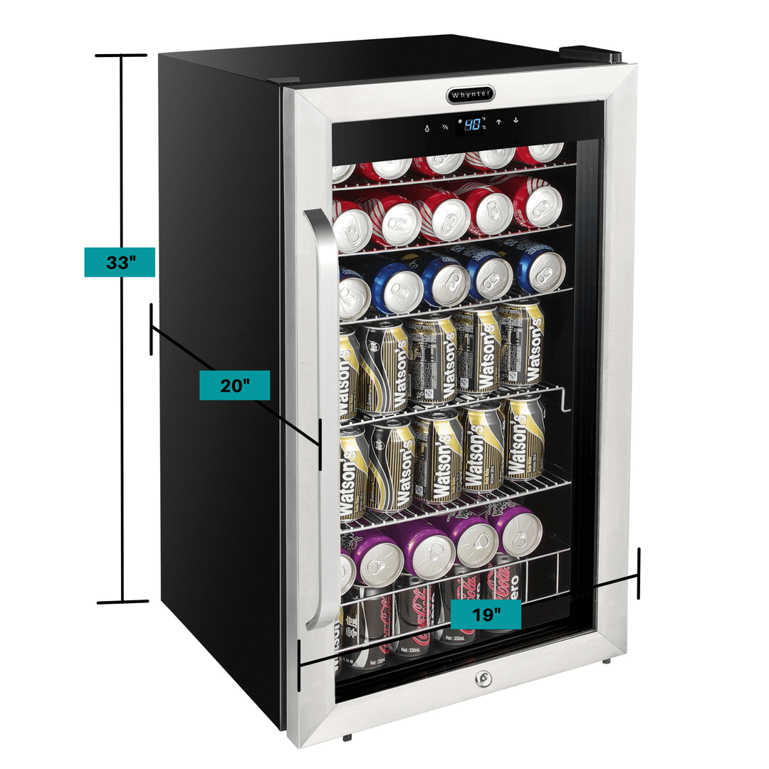 Whynter BR-1211DS Freestanding 121 Can Beverage Refrigerator with Digital Control and Internal Fan outdoor kitchen empire
