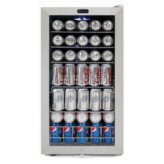 Whynter BR-128WS Beverage Refrigerator With Lock – Stainless Steel 120 Can Capacity outdoor kitchen empire
