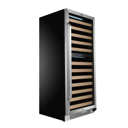Whynter BWR-0922DZ 92 Bottle Built-in Stainless Steel Dual Zone Compressor Wine Refrigerator with Display Rack and LED display outdoor kitchen empire
