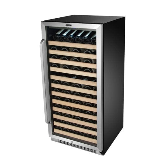 Whynter BWR-1002SD 100 Bottle Built-in Stainless Steel Compressor Wine Refrigerator with Display Rack and LED display outdoor kitchen empire