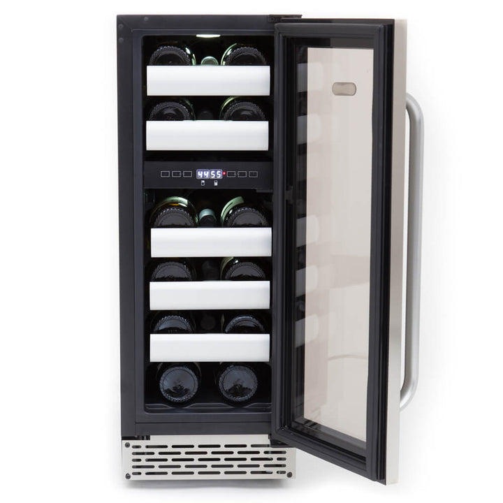 Whynter BWR-171DS Elite 17 Bottle Seamless Stainless Steel Door Dual Zone Built-in Wine Refrigerator outdoor kitchen empire