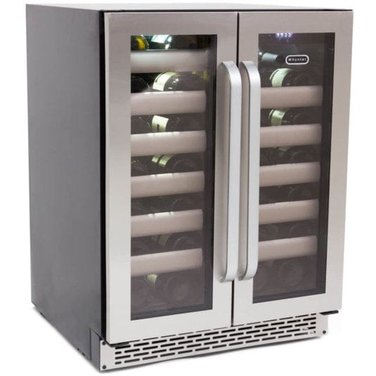 Whynter BWR-401DS Elite 40 Bottle Seamless Stainless Steel Door Dual Zone Built-in Wine Refrigerator outdoor kitchen empire