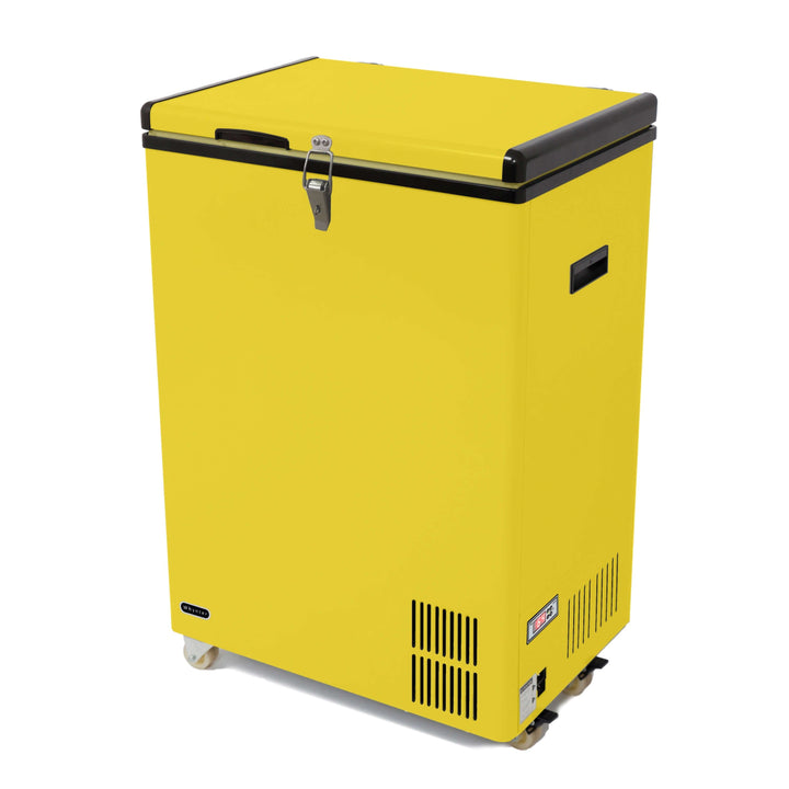Whynter FM-951YW 95 Quart Portable Wheeled Refrigerator/Freezer with Door Alert and 12v Option Limited Edition Yellow outdoor kitchen empire