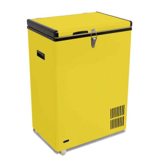 Whynter FM-951YW 95 Quart Portable Wheeled Refrigerator/Freezer with Door Alert and 12v Option Limited Edition Yellow outdoor kitchen empire