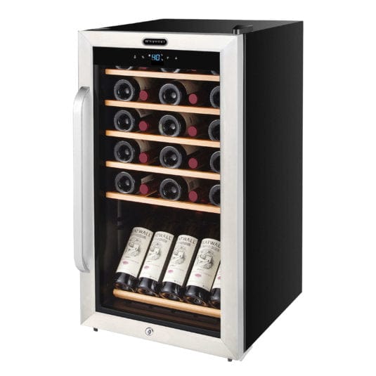 Whynter FWC-341TS 34 Bottle Freestanding Stainless Steel Wine Refrigerator with Display Shelf and Digital Control outdoor kitchen empire