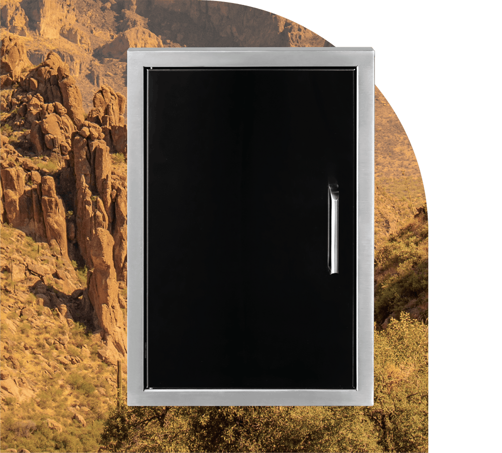 Wildfire Vertical 27 x 20-inch Single Stainless Steel Door WF-VSD2027 outdoor kitchen empire